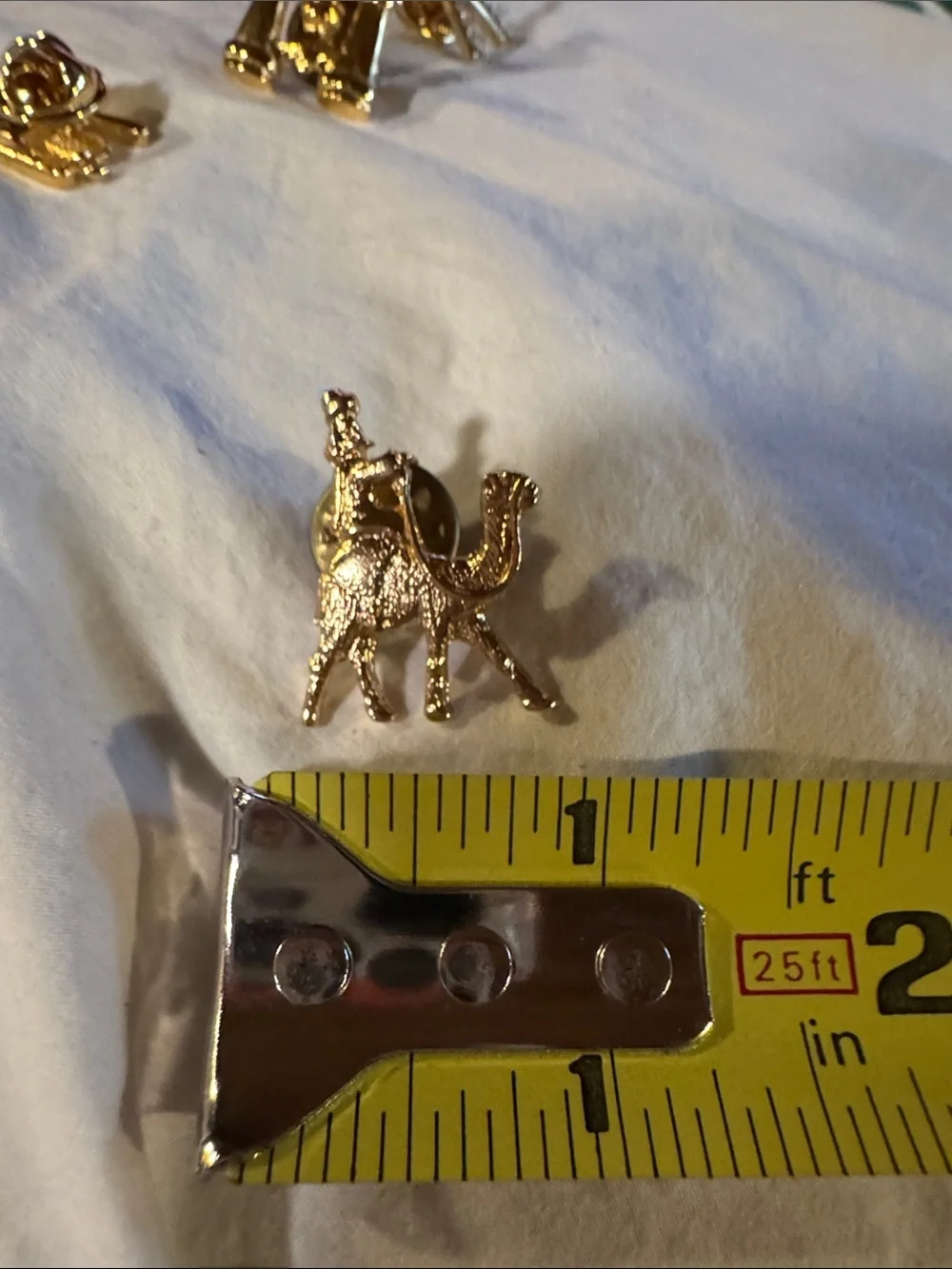 Gold-tone Man on a Camel Lapel Pin/ Tie Tack - Animal Motif
